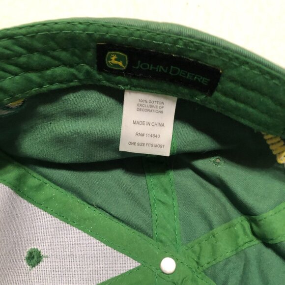 GREEN JOHN DEERE ADJUSTABLE HAT CAP FARMER RANCHER NOTHING RUNS LIKE A DEER MENS - Picture 4 of 4